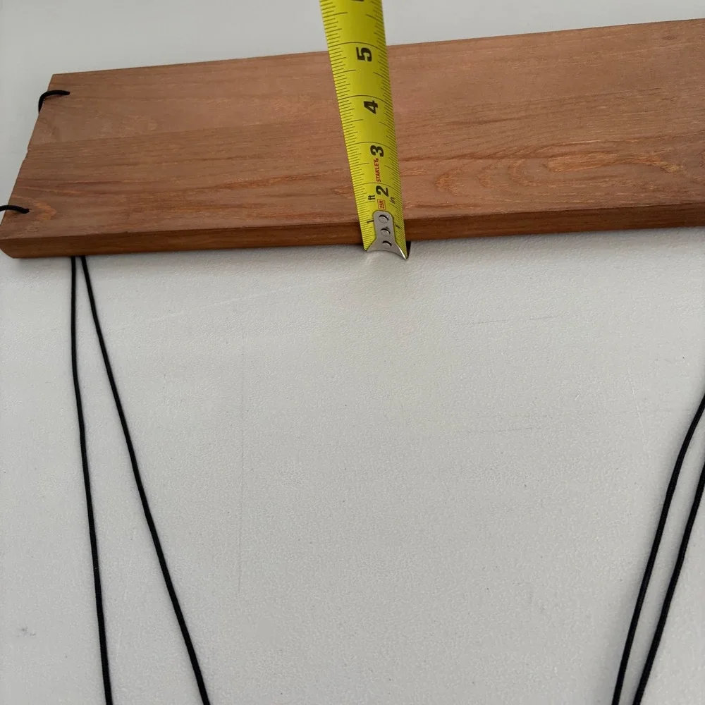 Set of 2 Wood Hanging Swing Shelves Rustic Floating Boho Wall Decor Brown‎